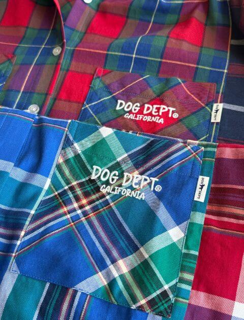 切り替えチェックシャツパーカー   ブランドのドッグデプト/DOG DEPT