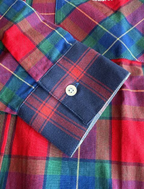 切り替えチェックシャツパーカー   ブランドのドッグデプト/DOG DEPT