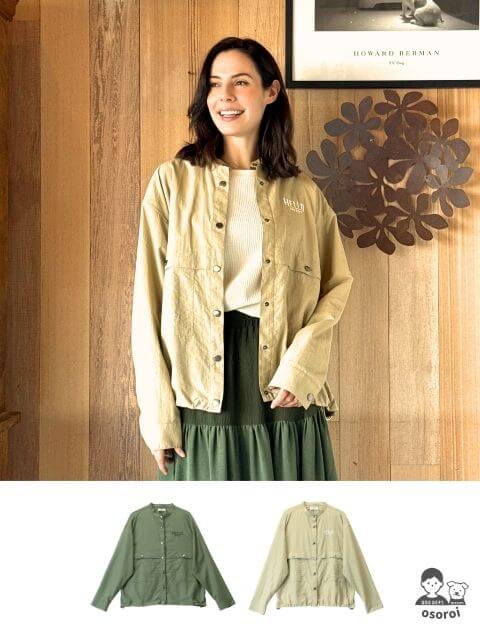 【WOMEN】撥水ナイロンワッシャーシャツ