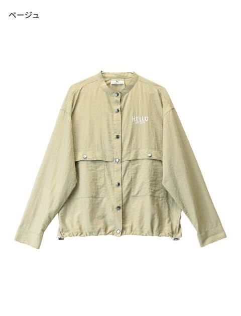 WOMEN】撥水ナイロンワッシャーシャツ