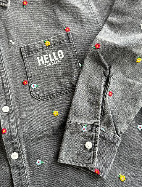  OHANA刺繍デニムシャツ   ブランドのドッグデプト/DOG DEPT