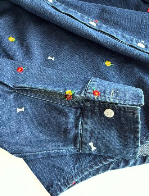  OHANA刺繍デニムシャツ   ブランドのドッグデプト/DOG DEPT