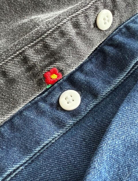  OHANA刺繍デニムシャツ   ブランドのドッグデプト/DOG DEPT