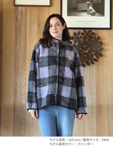 WOMEN】ブークレボタンパーカー