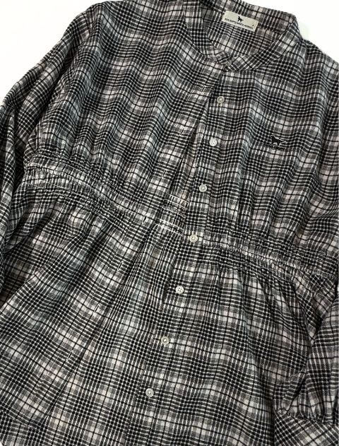 起毛チェックウエストギャザーシャツ ブランドのドッグデプト/DOG DEPT