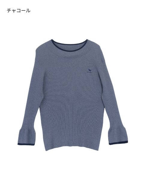 袖フレアリブニット   ブランドのドッグデプト/DOG DEPT