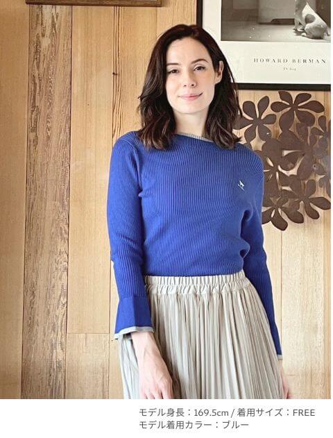 袖フレアリブニット   ブランドのドッグデプト/DOG DEPT