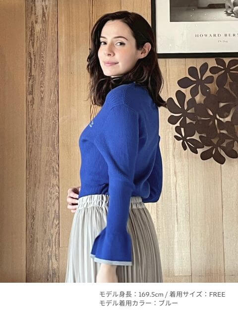 袖フレアリブニット   ブランドのドッグデプト/DOG DEPT