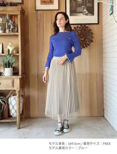 袖フレアリブニット   ブランドのドッグデプト/DOG DEPT