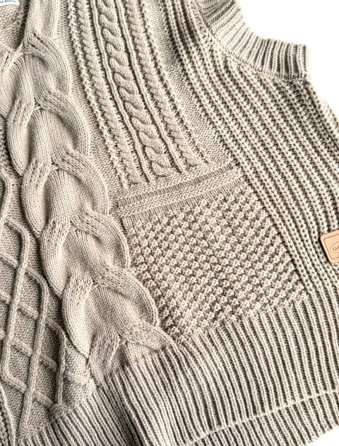 ケーブル編みベスト   ブランドのドッグデプト/DOG DEPT