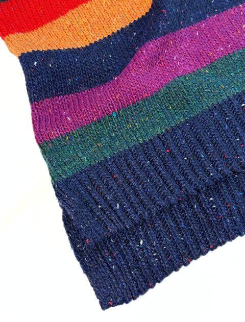 カラフルボーダークルーニット   ブランドのドッグデプト/DOG DEPT