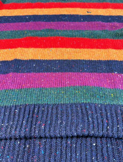 カラフルボーダークルーニット   ブランドのドッグデプト/DOG DEPT