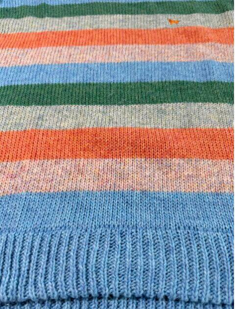 カラフルボーダークルーニット   ブランドのドッグデプト/DOG DEPT