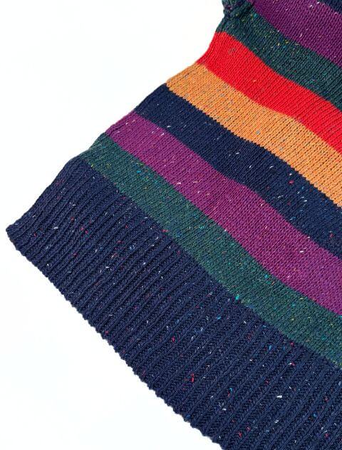 カラフルボーダークルーニット   ブランドのドッグデプト/DOG DEPT