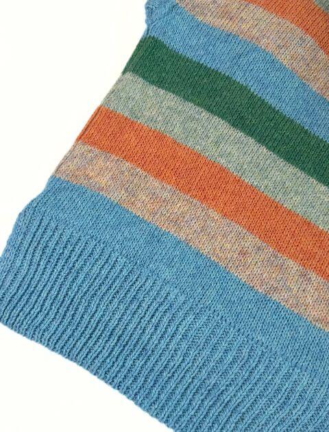 カラフルボーダークルーニット   ブランドのドッグデプト/DOG DEPT