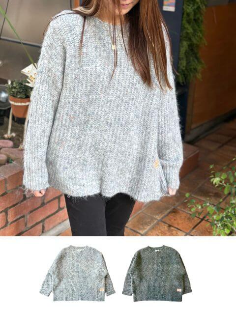 【WOMEN】mixヤーン畦編みプルオーバー