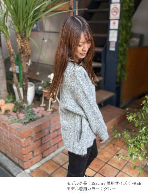 mixヤーン畦編みプルオーバー   ブランドのドッグデプト/DOG DEPT