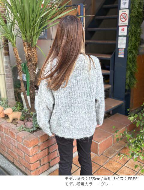 mixヤーン畦編みプルオーバー   ブランドのドッグデプト/DOG DEPT