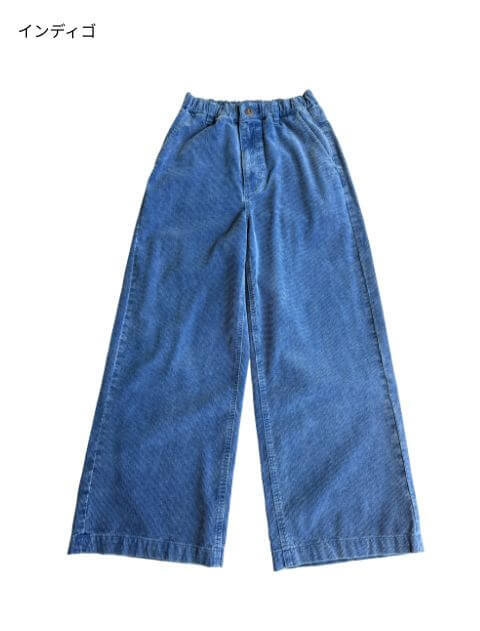 インディゴコールワイドパンツ ブランドのドッグデプト/DOG DEPT