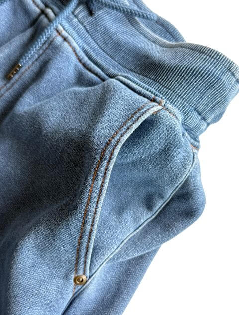 裏シャギーニットデニムワイドパンツ ブランドのドッグデプト/DOG DEPT