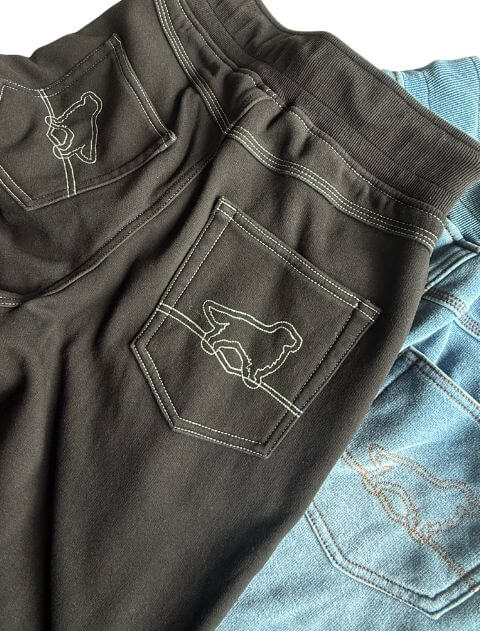 裏シャギーニットデニムワイドパンツ ブランドのドッグデプト/DOG DEPT