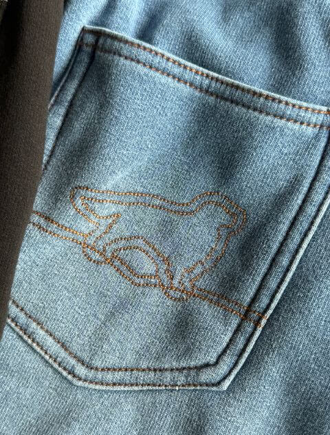 裏シャギーニットデニムワイドパンツ ブランドのドッグデプト/DOG DEPT