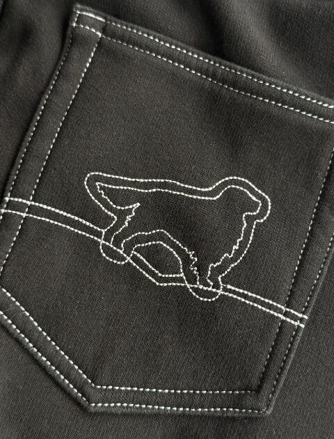 裏シャギーニットデニムワイドパンツ ブランドのドッグデプト/DOG DEPT