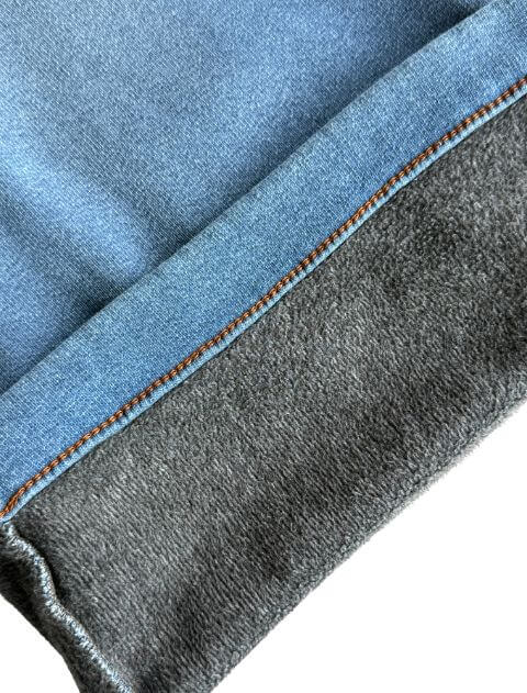 裏シャギーニットデニムワイドパンツ ブランドのドッグデプト/DOG DEPT