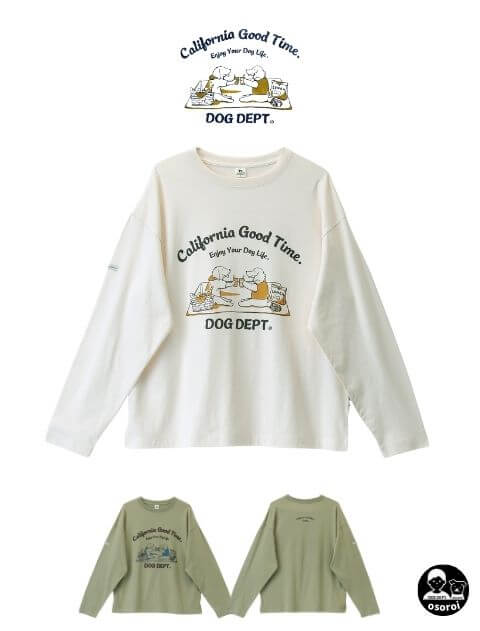 【WOMEN】ピクニックドッグロンT