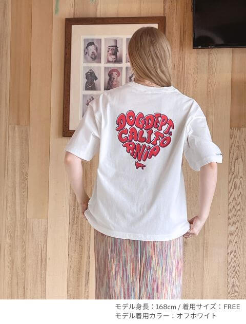 ハートモチーフTシャツ   ブランドのドッグデプト/DOG DEPT