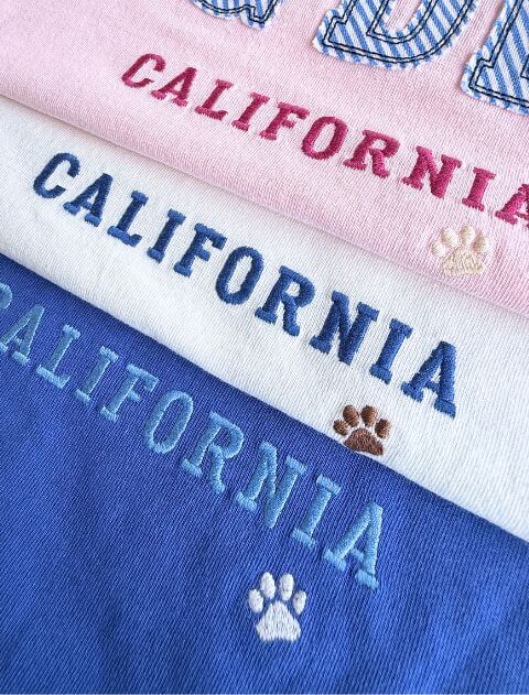 ストライプアップリロゴ　T   ブランドのドッグデプト/DOG DEPT