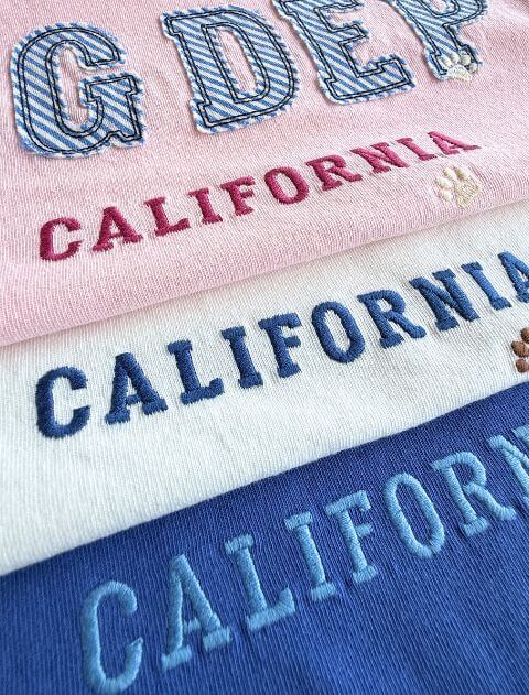 ストライプアップリロゴ　T   ブランドのドッグデプト/DOG DEPT