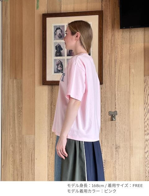 ストライプアップリロゴ　T   ブランドのドッグデプト/DOG DEPT