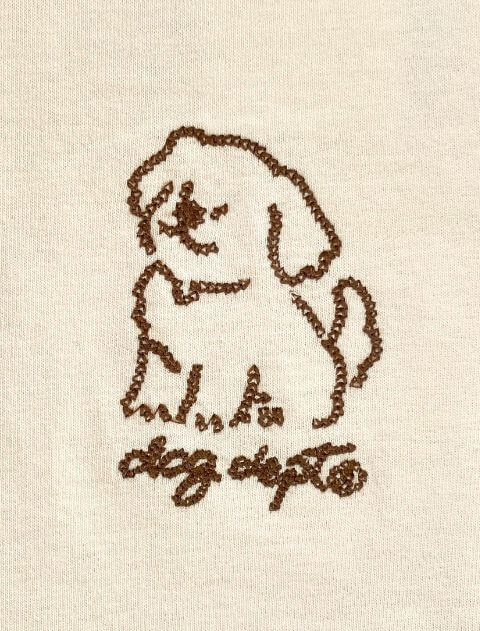 チェーン刺繍　Tシャツ   ブランドのドッグデプト/DOG DEPT