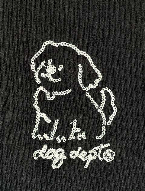 チェーン刺繍　Tシャツ   ブランドのドッグデプト/DOG DEPT