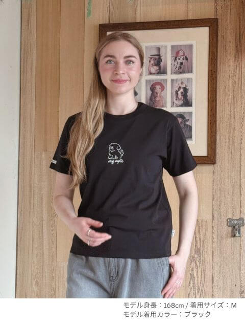 チェーン刺繍　Tシャツ   ブランドのドッグデプト/DOG DEPT