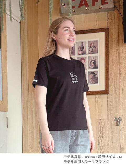 チェーン刺繍　Tシャツ   ブランドのドッグデプト/DOG DEPT