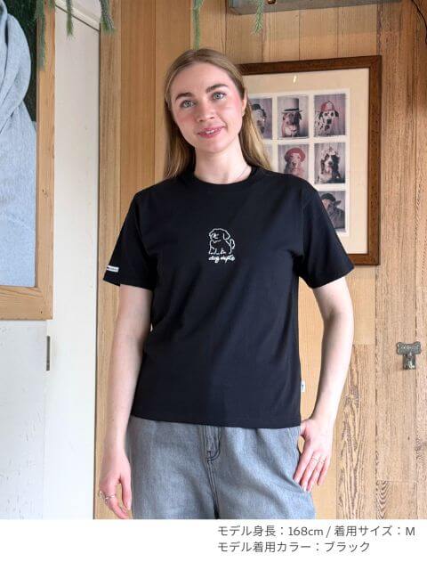 チェーン刺繍　Tシャツ   ブランドのドッグデプト/DOG DEPT