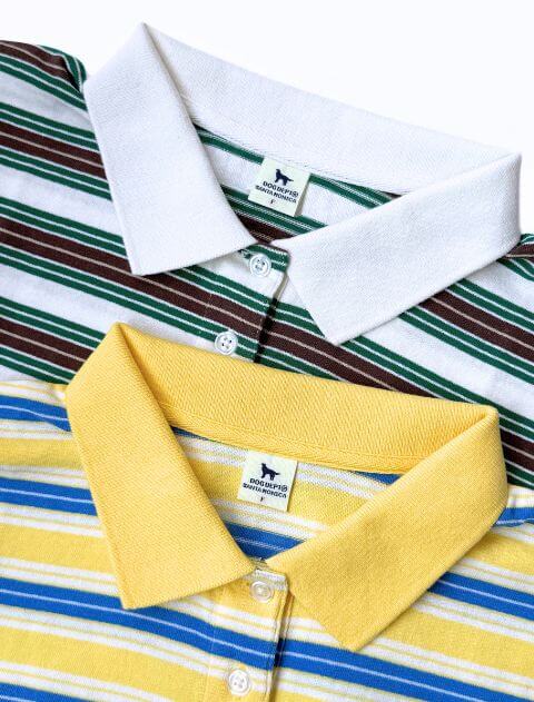 ナチュラルヴィンテージボーダー　半袖ポロ ブランドのドッグデプト/DOG DEPT