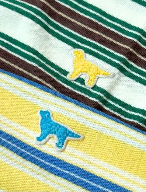 ナチュラルヴィンテージボーダー　半袖ポロ ブランドのドッグデプト/DOG DEPT