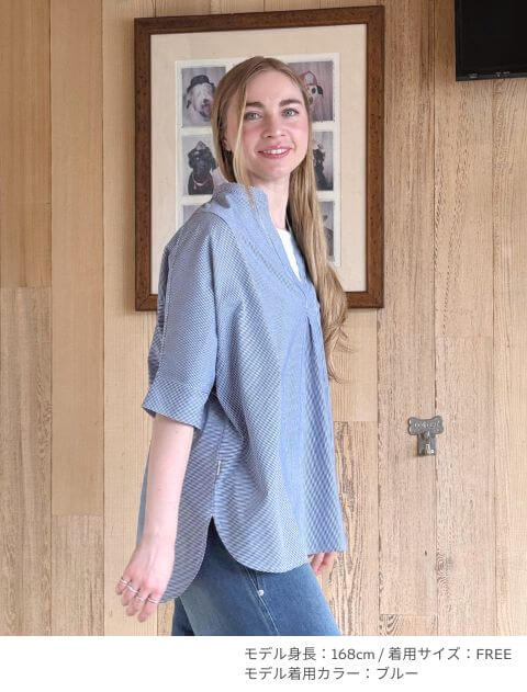 スキッパー5分袖 ブランドのドッグデプト/DOG DEPT