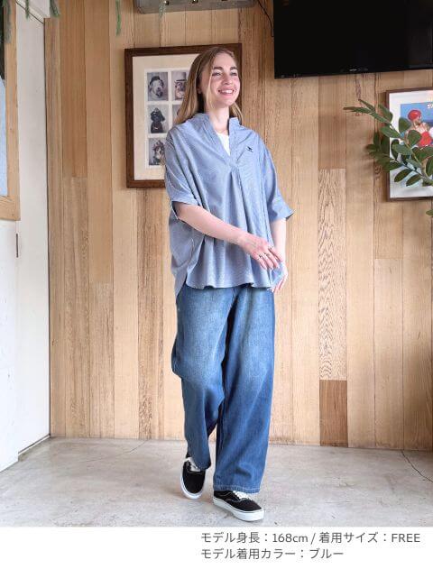 スキッパー5分袖 ブランドのドッグデプト/DOG DEPT