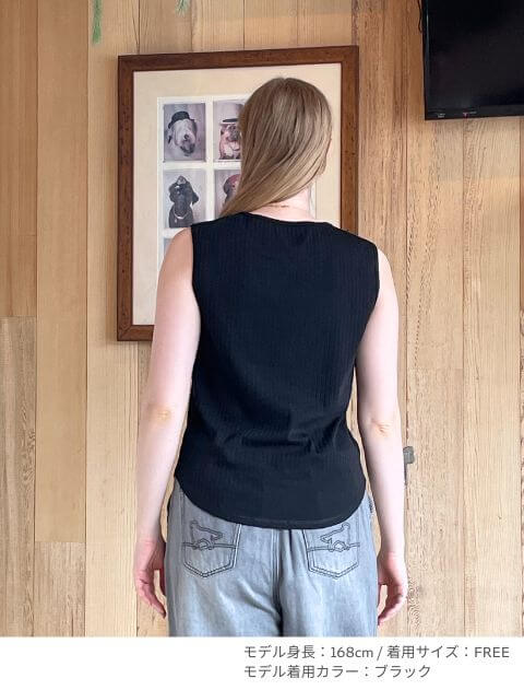 針抜きストライプノースリーブ   ブランドのドッグデプト/DOG DEPT