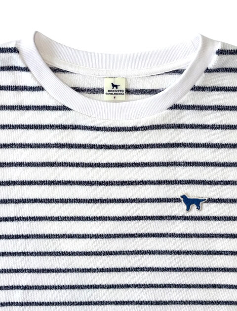 差し編みパイルボーダー5分袖   ブランドのドッグデプト/DOG DEPT