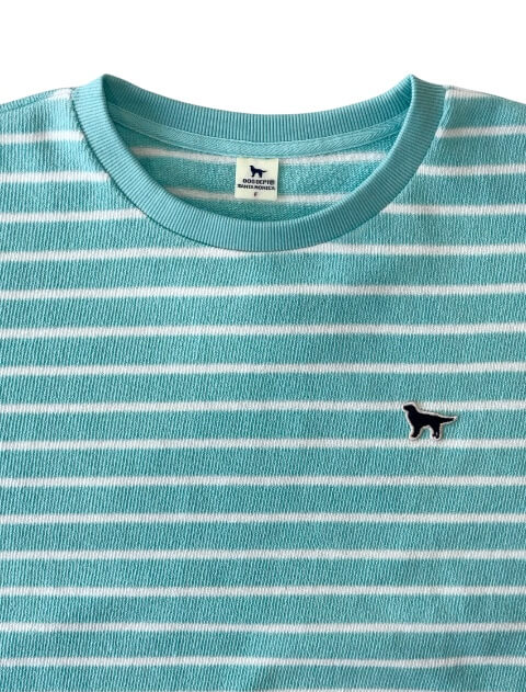 差し編みパイルボーダー5分袖   ブランドのドッグデプト/DOG DEPT