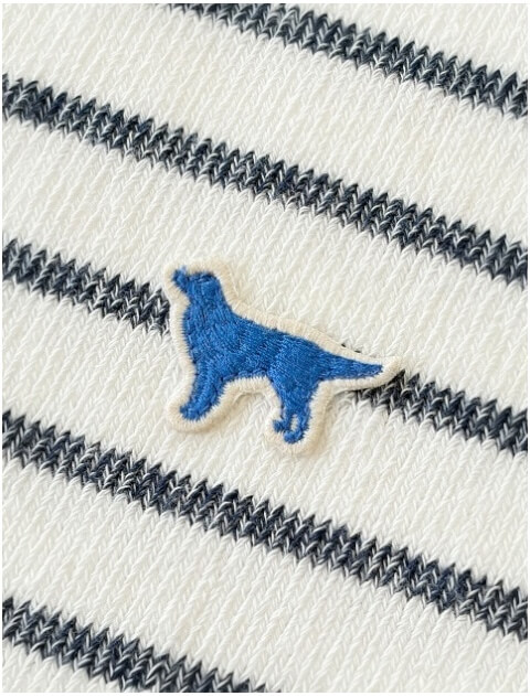 差し編みパイルボーダー5分袖   ブランドのドッグデプト/DOG DEPT