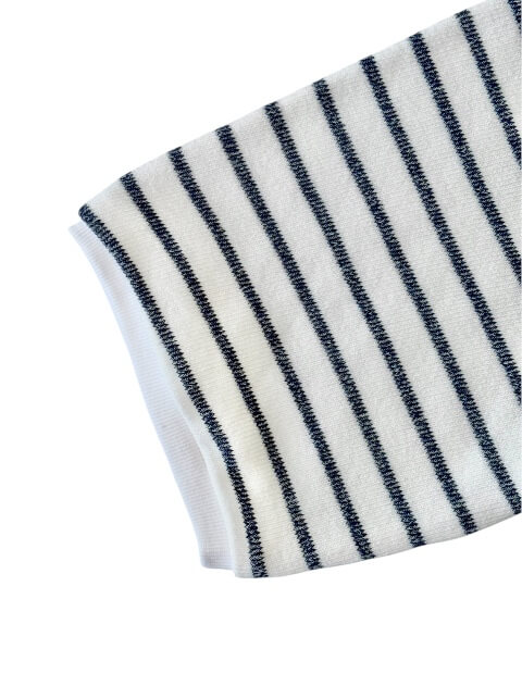 差し編みパイルボーダー5分袖   ブランドのドッグデプト/DOG DEPT