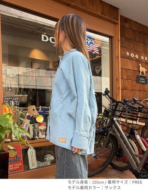 コクーンドルマンデニムシャツ ブランドのドッグデプト/DOG DEPT