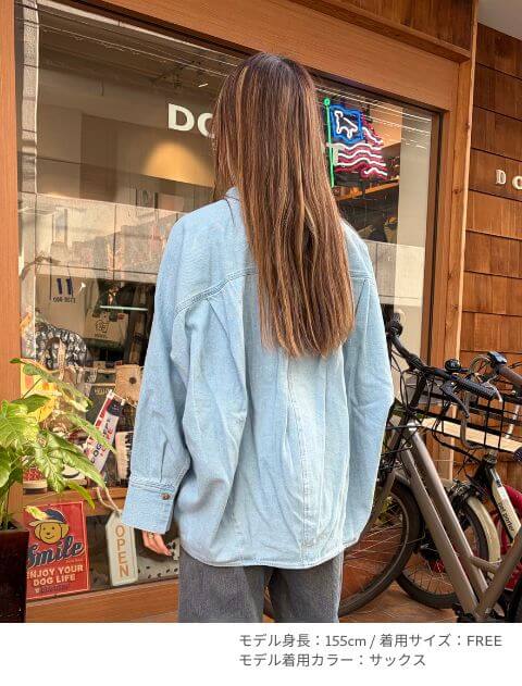 コクーンドルマンデニムシャツ ブランドのドッグデプト/DOG DEPT