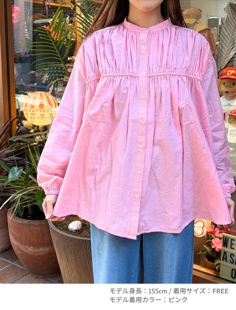 バンドカラーシャーリングシャツ ブランドのドッグデプト/DOG DEPT